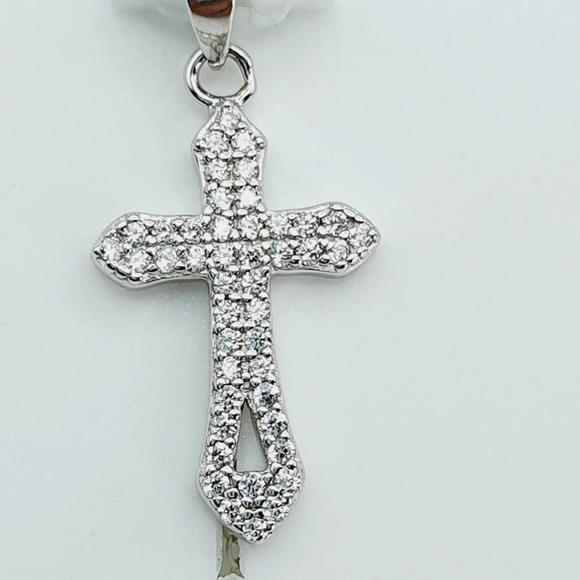 925 Sterling Silver Cubic Zirconia Necklace, U19254716 - Picture 7 of 9